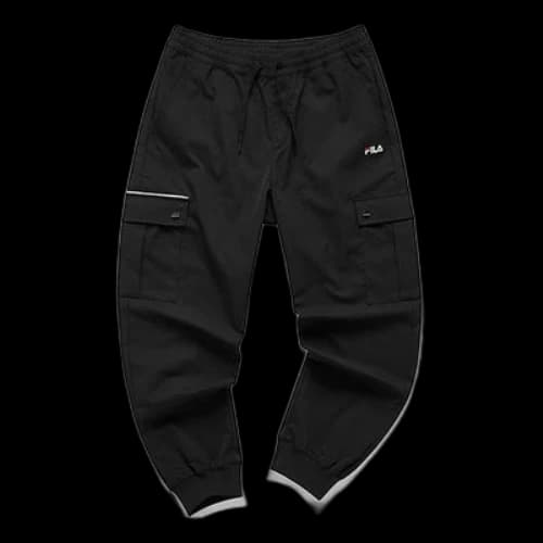 FILA FUSION Bundle Feet Woven Cargo Sports Long Pants Black