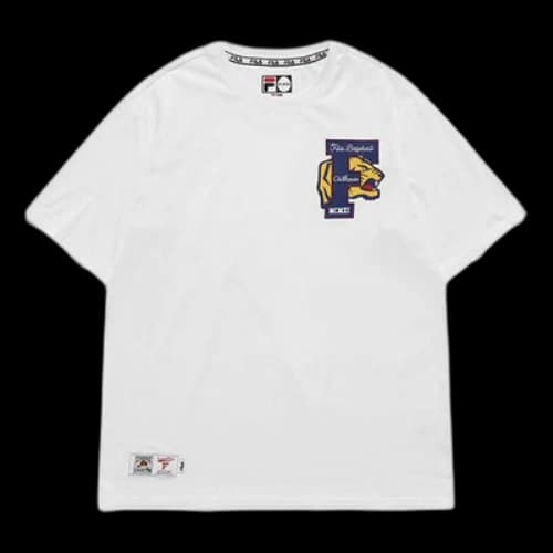 FILA FUSION Casual Loose Pullover Round Neck Short Sleeve White