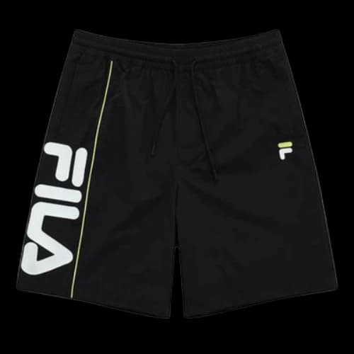 FILA FUSION Logo Printed Sports Shorts 'Black White'