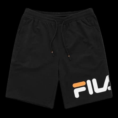 FILA FUSION Contrasting Colors Alphabet Logo Printing Sports Shorts Black