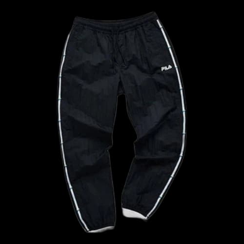 FILA FUSION Embroidered Logo Woven Pants 'Black'