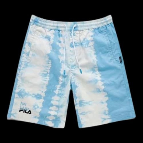 FILA FUSION Tie-Dye Printed Woven Sports 5-Inch Shorts 'White Teal'