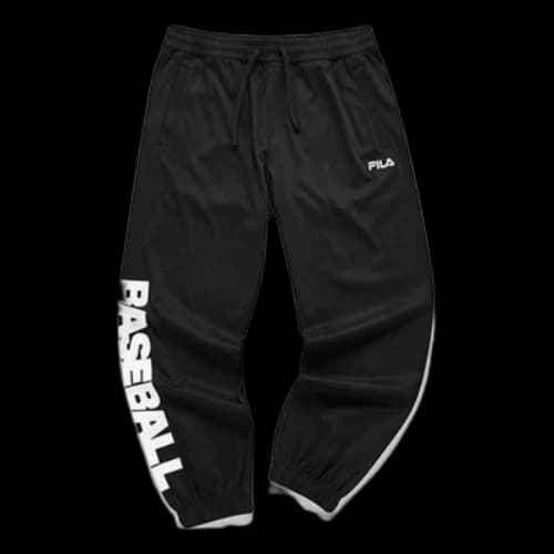 FILA FUSION Knitted Baseball Pants 'Black White'