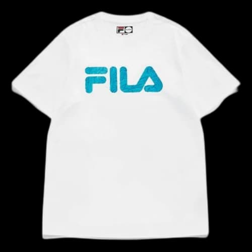 FILA FUSION Logo Printing Sports Short Sleeve White