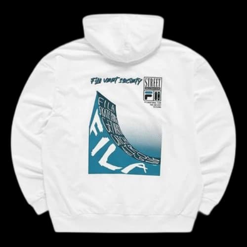 FILA FUSION Skateboard Subject Printing Sports Loose White