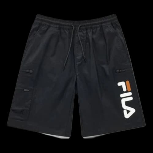 FILA FUSION Logo Swasiland Beach Shorts 'Black White'