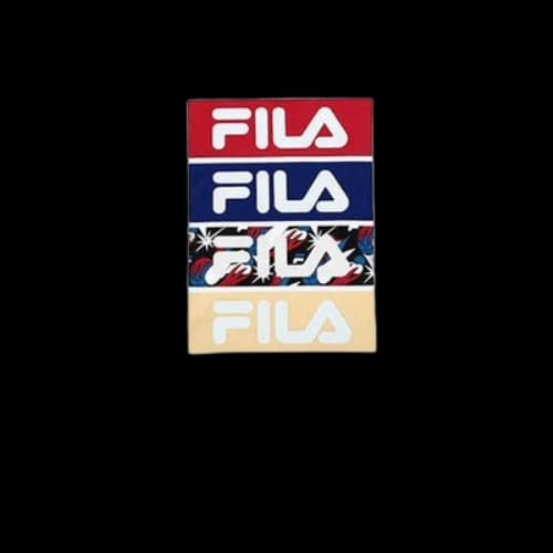 FILA FUSION Contrasting Colors Logo Printing Loose Round Neck Short Sleeve White