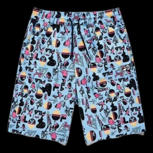 FILA FUSION x Jeremyville All-Over Printed Woven 5-Inch Shorts 'Multi-Color'