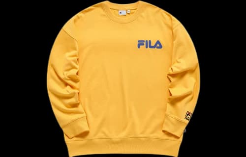 FILA FUSION Alphabet Logo Printing Sports Pullover Unisex Yellow