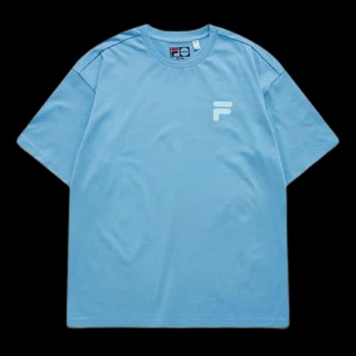 Fila FUSION Casual Sports Round Neck Short Sleeve Couple Style Blue