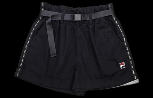 FILA Fusion Alphabet Belt Black Shorts (Women's)