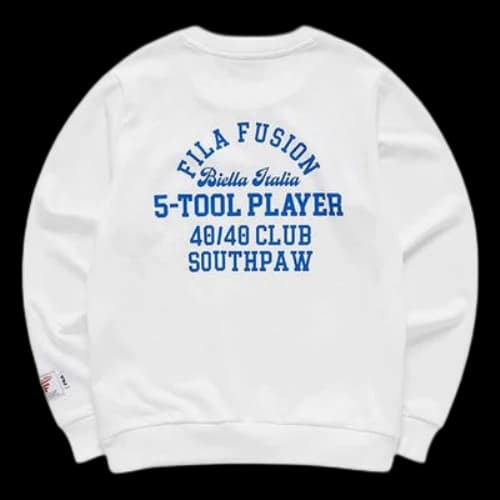 FILA FUSION Logo Printing Sports Round Neck Hoodie White (Women's)