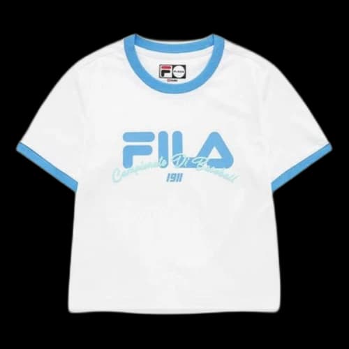 FILA FUSION Baseball Casual Sports Breathable Short Sleeve White