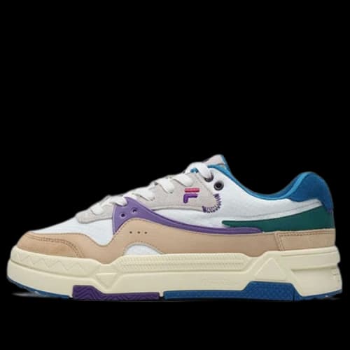 FILA FUSION Low-Top Skate Sneakers 'White Blue Khaki' (Women's)