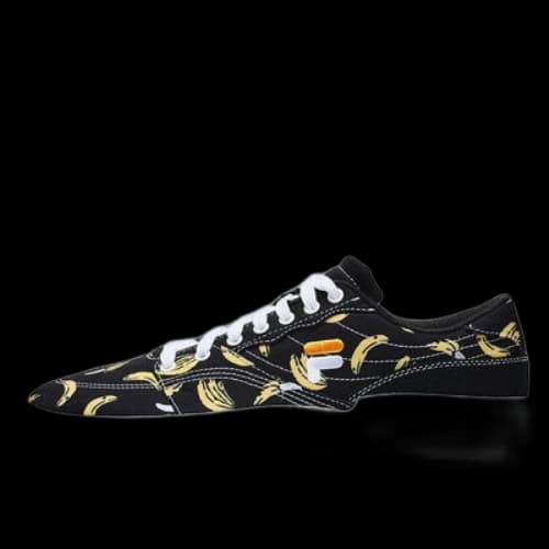 FILA FUSION Classic Skate Shoes 'Black Yellow' (Women's)