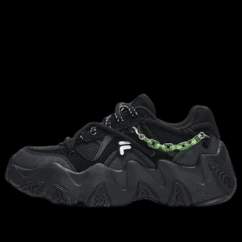 FILA FUSION Fashion Chain Sneakers 'Black Green' (Women's)