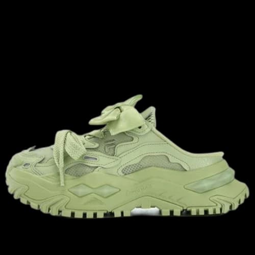 FILA FUSION Bianco Mule Slippers 'Green' (Women's)