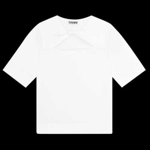 GANNI Twist T-Shirt 'Bright White'