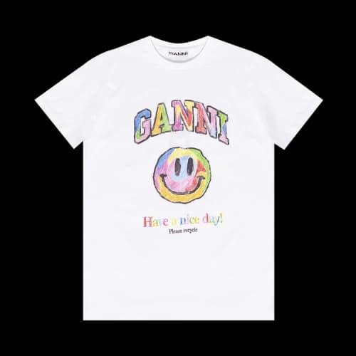 GANNI Cotton Jersey T-Shirt 'Bright White'