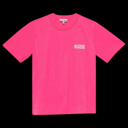 GANNI Software T-Shirt 'Shocking Pink'