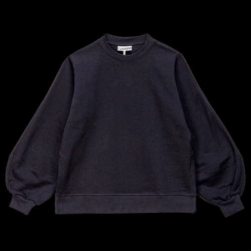 GANNI Puff-Sleeve Sweatshirt 'Sky Captain'