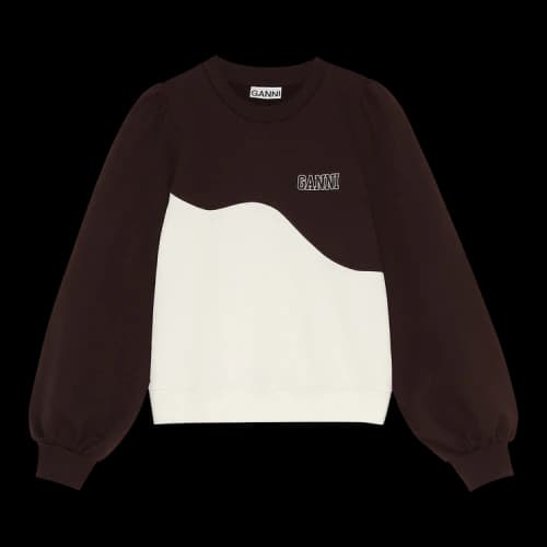 GANNI Wave Puff Sweatshirt 'Mole'