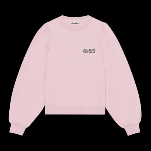GANNI Software Isoli Puff Shoulder Sweatshirt 'Sweet Lilac'