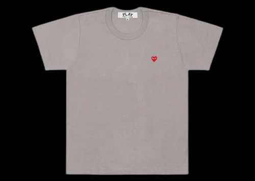 Comme des Garcons PLAY Red Heart T-shirt Grey