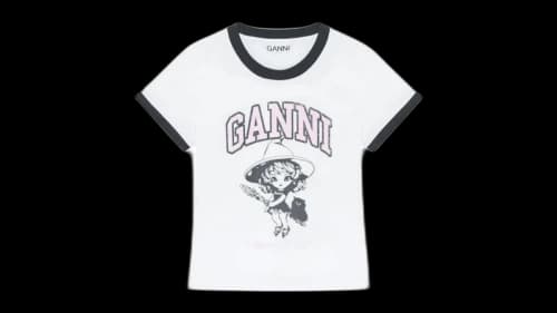 Ganni Basic Jersey Witch Small Tee White