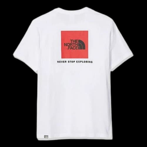 THE NORTH FACE Back logo Short Sleeve Couple Style White