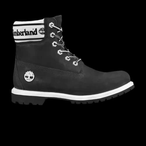 Timberland 6 Inch Premium 'Logo Collar - Black' (Women's)