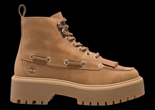 Timberland Stone Street Mid 7-Eye Platform Kiltie Boot Wheat Full-Grain (Women's)