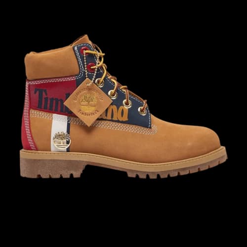 Timberland 6 Inch Premium Waterproof Boot Junior 'Patch Logo - Wheat'
