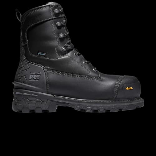 Timberland Boondock 8 Inch Composite Toe Waterproof Work Boot Wide 'Black'
