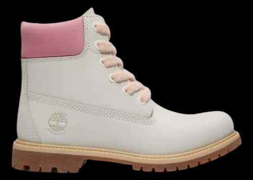 Timberland 6" Premium Waterproof Boot Natural Nubuck Pink (Women's)