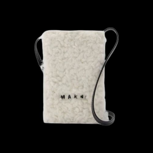 Marni Shearling Phone Holder 'White'