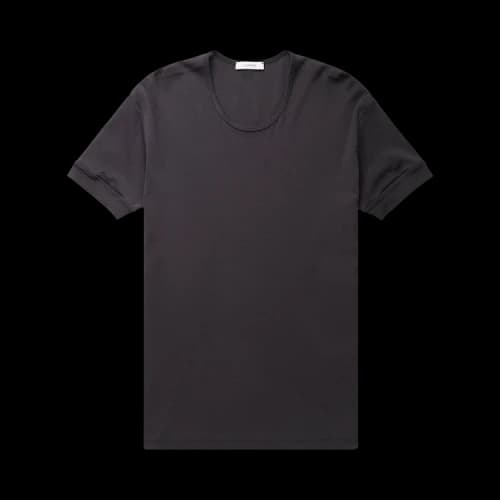 Lemaire Ribbed T Shirt 'Squid Ink'