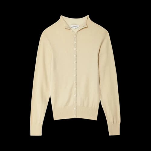 Lemaire Fitted Seamless Cardigan 'Cream'