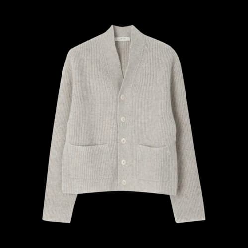Lemaire Cropped Cardigan 'Chalk'