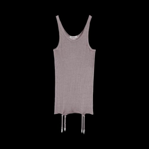 Lemaire Seamless Rib Tank Top 'Misty Mauve'