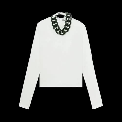 JW Anderson Chain Link Cold Shoulder Top 'White'