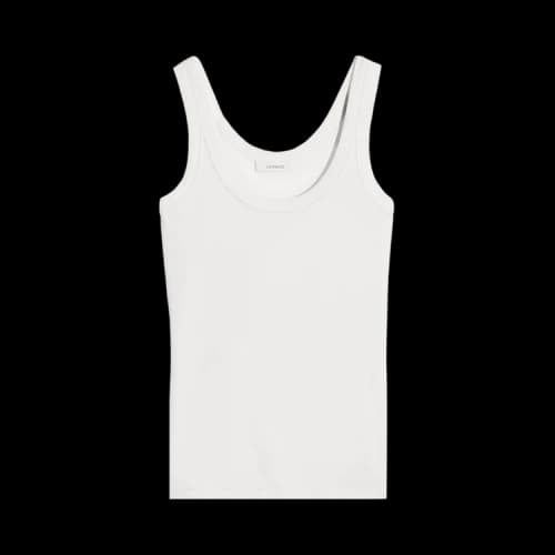 Lemaire Jersey Rib Tank Top 'Light Cream'