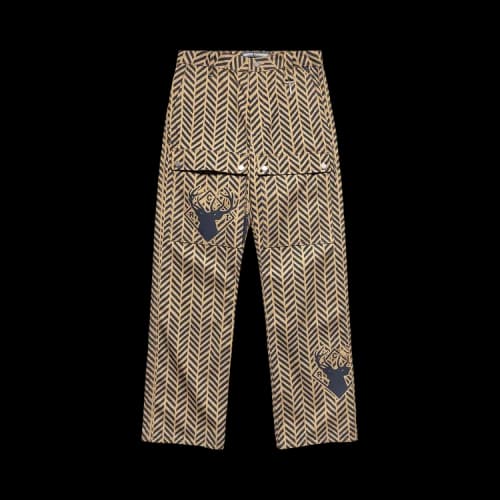 Reese Cooper Brushed Canvas Front Pocket Pant 'Herringbone Print'