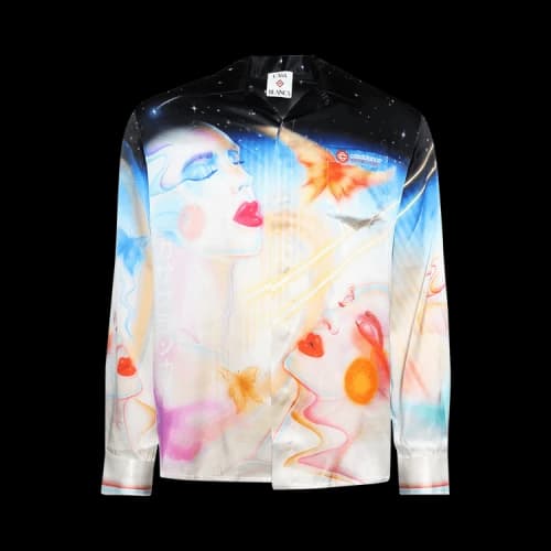Casablanca Cuban Collar Long-Sleeve Shirt 'Galactic Connection'