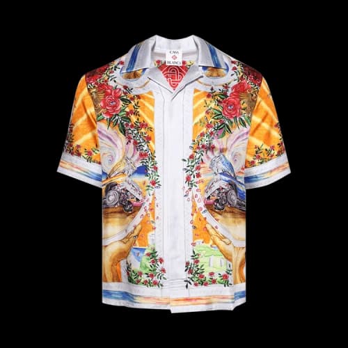 Casablanca La Tornade De Rose Short-Sleeve Silk Shirt 'Multicolor'