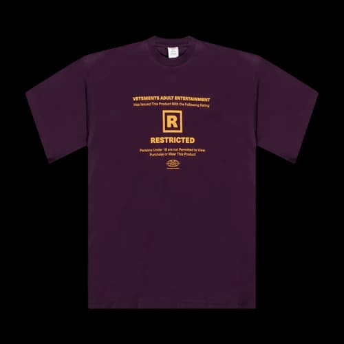 Vetements 18+ Restricted T-Shirt 'Purple'