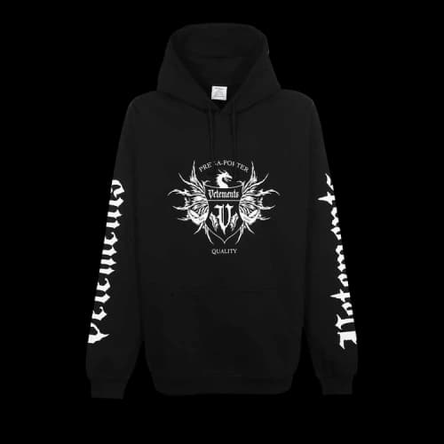 Vetements Black Label Logo Hoodie 'Black/White'