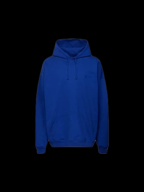 Vetements Logo Oversized Hoodie Blue