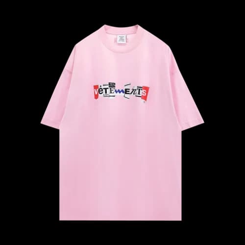 Vetements Mixed Logo T-Shirt 'Baby Pink'