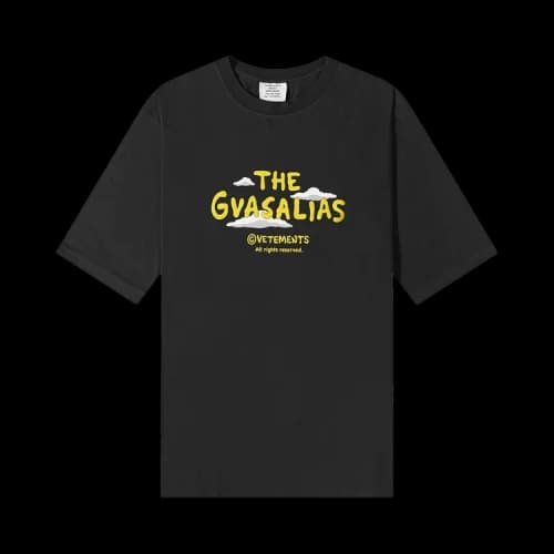 Vetements The Gvasalias Cartoon Logo T-Shirt 'Black'